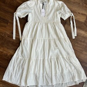English Factory White Midi Dress